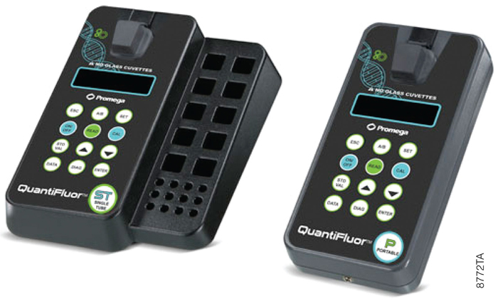 QuantiFluor®-ST and QuantiFluor®-P Handheld Fluorometers.